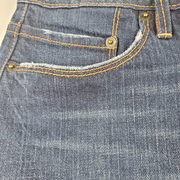 Bullhead Dark Wash Mini Denim Skirt Sz 11 - Picture 2 of 5